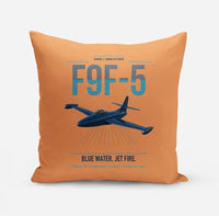 Thumbnail for F9F-5 Panther design on orange pillow
