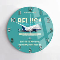 Thumbnail for Airbus A300-600ST BelugaST design on turquoise no frame wall clock