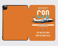 Thumbnail for Beechcraft King Air C90 design on orange ipad tablet case