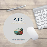 Thumbnail for Wellington International Airport (WLG) design on light gray round mouse pad
