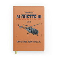 Thumbnail for Aérospatiale SA 316B Alouette III design on orange notebook
