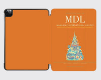 Thumbnail for Mandalay International Airport (MDL) design on orange ipad tablet case
