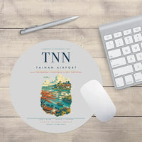 Thumbnail for Tainan Airport (TNN) design on light gray round mouse pad