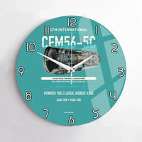 Thumbnail for CFM56-5C design on turquoise no frame wall clock
