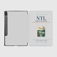 Thumbnail for Newcastle Airport (NTL) design on light gray samsung tablet tablet case