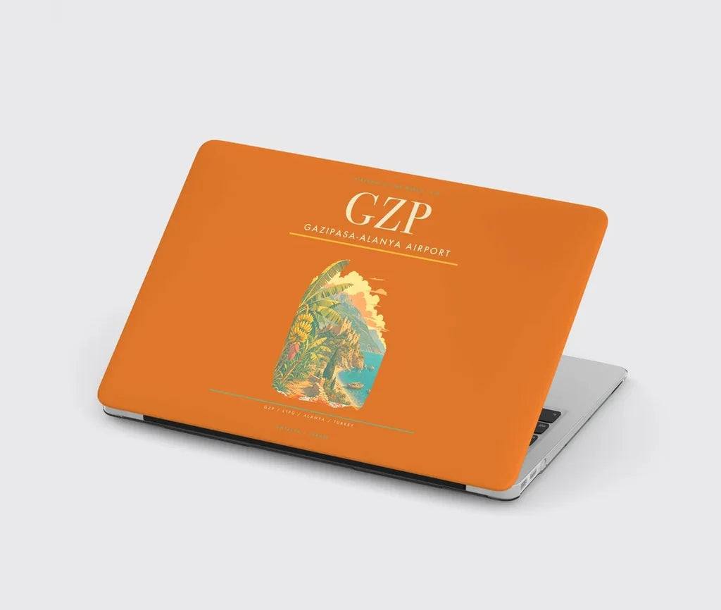Gazipasa-Alanya Airport (GZP) design on orange MacBook case