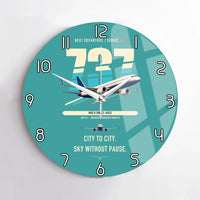 Thumbnail for Boeing 737 MAX 8 design on turquoise no frame wall clock