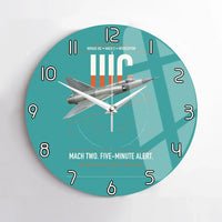 Thumbnail for Dassault Mirage IIIC design on turquoise no frame wall clock