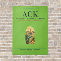 Thumbnail for Nantucket Memorial Airport ACK vertical canvas print - no frame - light green background