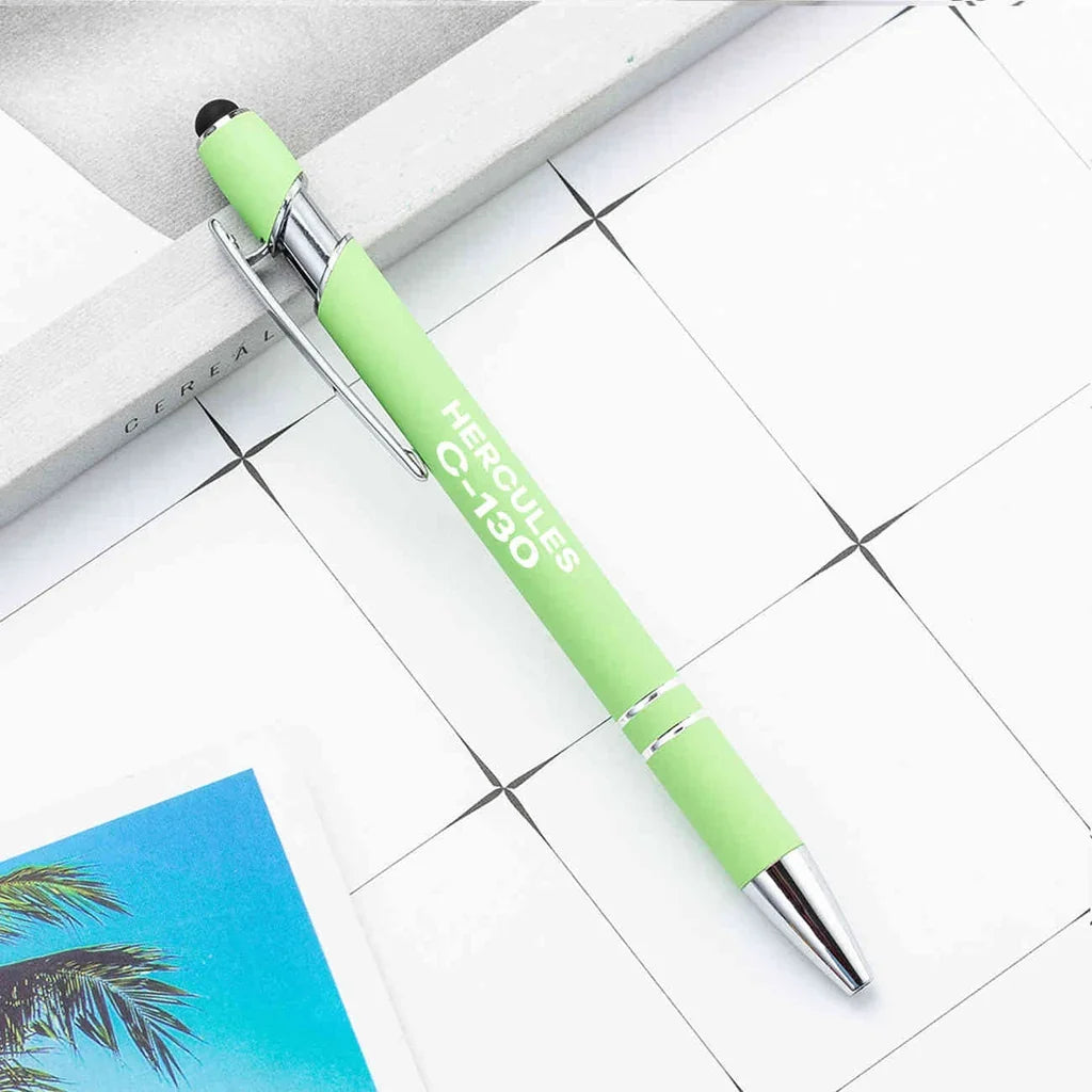 The Military Transport Airplane C 130 touch pen - light green