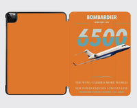 Thumbnail for Bombardier Global 6500 design on orange ipad tablet case