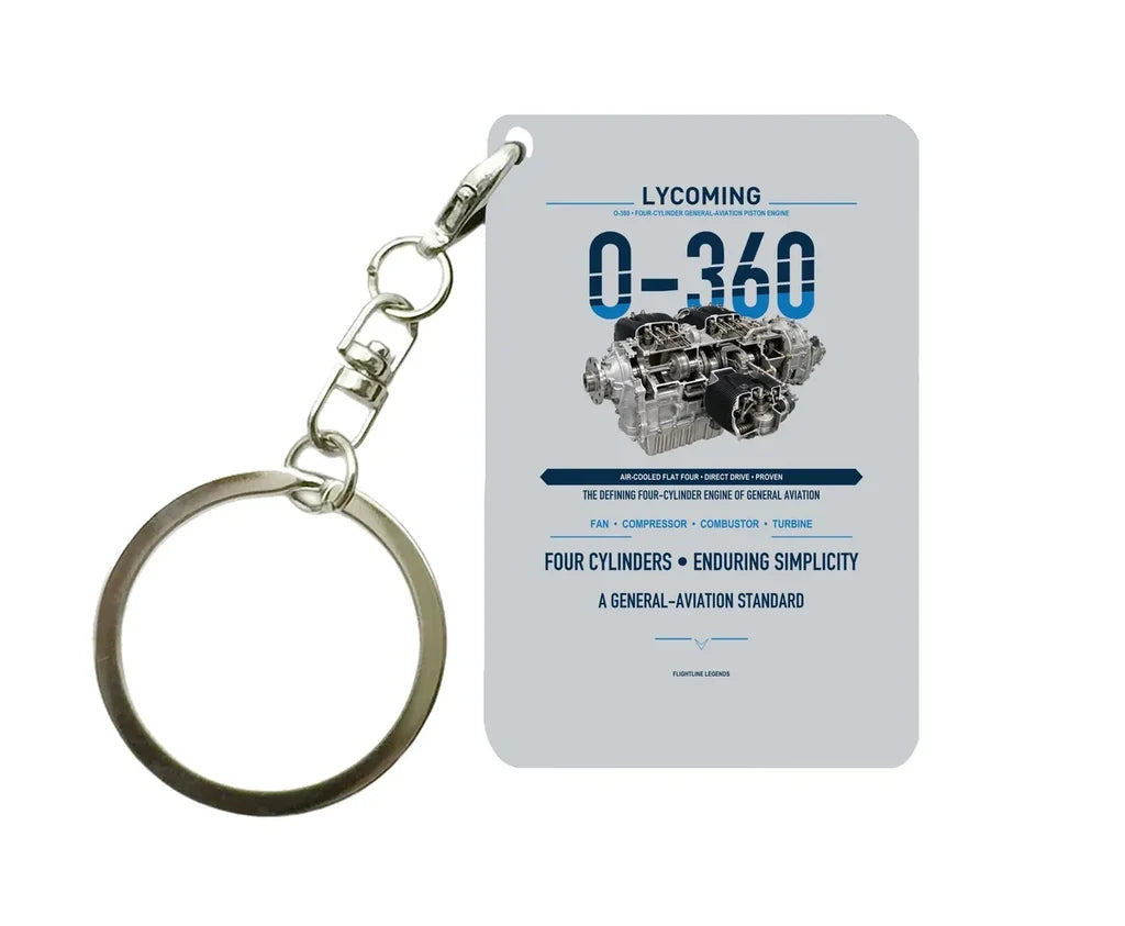 O-360 Key Chain design on light gray key chain