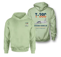 Thumbnail for T-38C Talon design on light green double-side hoodie, double-side print