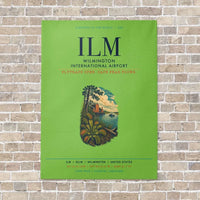 Thumbnail for Wilmington International Airport ILM vertical canvas print - no frame - light green background
