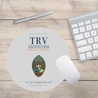 Thumbnail for Thiruvananthapuram International Airport (TRV) design on light gray round mouse pad