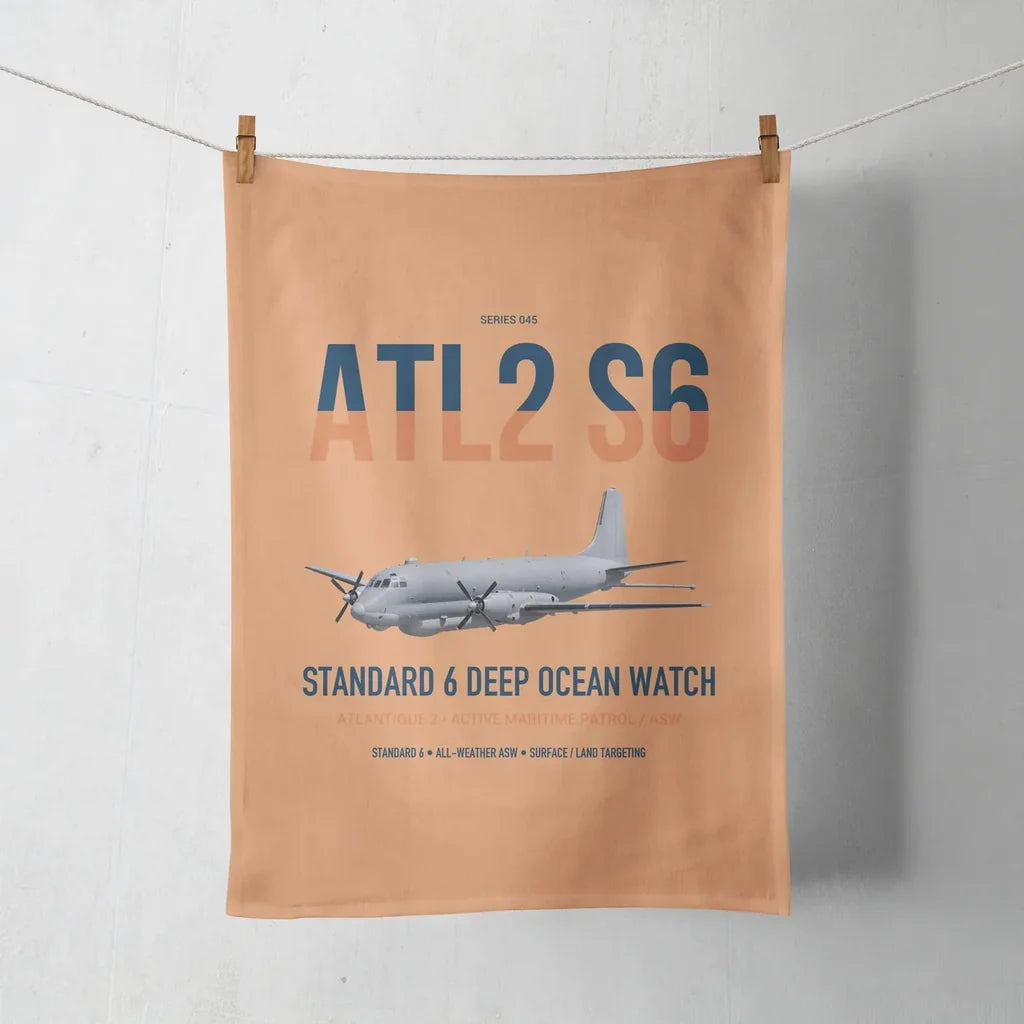 Atlantique 2 Standard 6 design on orange towel