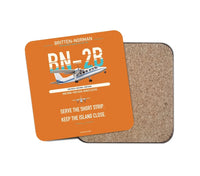Thumbnail for Britten-Norman BN-2B-26 Islander design on orange 1 piece coaster