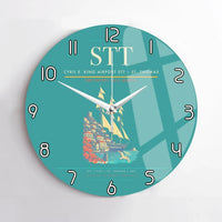 Thumbnail for Cyril E. King Airport (STT) design on turquoise no frame wall clock