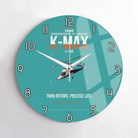 Thumbnail for Kaman K-1200 K-MAX design on turquoise no frame wall clock