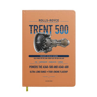 Thumbnail for TRENT 500 design on orange notebook