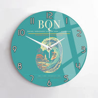 Thumbnail for Rafael Hernández Airport (BQN) design on turquoise no frame wall clock