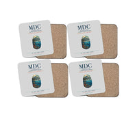 Thumbnail for Sam Ratulangi International Airport Manado (MDC) design on light gray 4 pieces set coaster