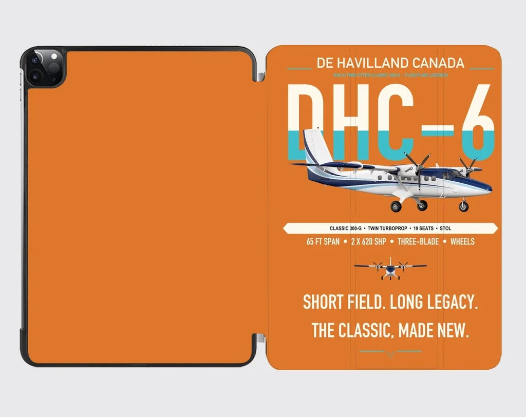 DHC-6 Twin Otter Classic 300-G design on orange ipad tablet case