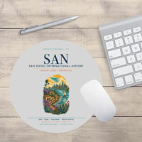 Thumbnail for San Diego International Airport (SAN) design on light gray round mouse pad