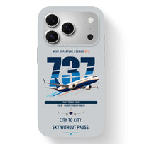 Thumbnail for Boeing 737 MAX 8 design on light gray magsafe iphone case