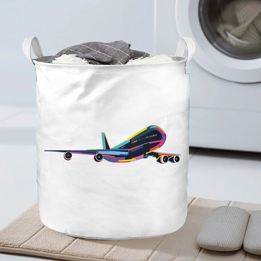 Multicolor Airplane Laundry Basket - view 10