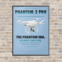 Thumbnail for DJI Phantom 3 Professional vertical canvas print - framed - light blue background