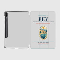 Thumbnail for Beirut Rafic Hariri International Airport (BEY) design on light gray samsung tablet tablet case