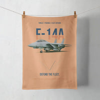 Thumbnail for F-14A Tomcat Defend The Fleet design on orange towel