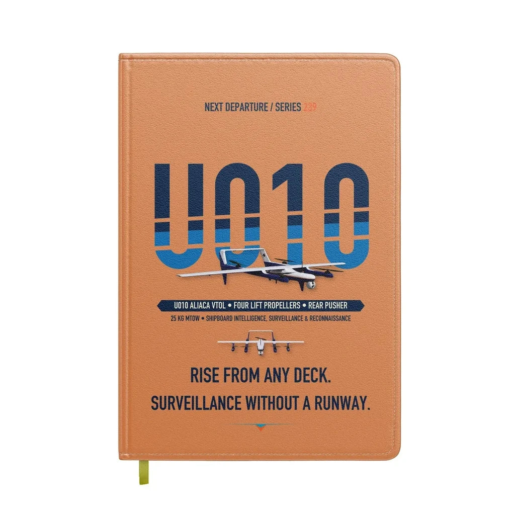Airbus U010 Aliaca VTOL design on orange notebook