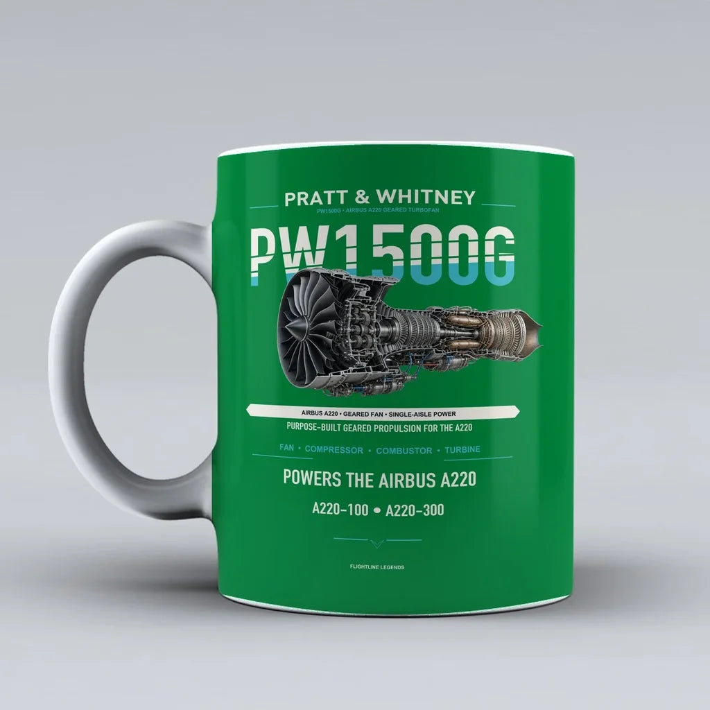 Mug design on green pw1500g