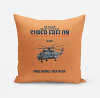 Thumbnail for Sud Aviation SA 321G Super Frelon design on orange pillow