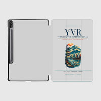 Thumbnail for Vancouver International Airport (YVR) design on light gray samsung tablet tablet case