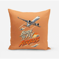 Thumbnail for Born To Fly Airbus design on orange pillow