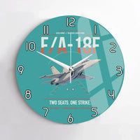 Thumbnail for F-A-18F Super Hornet design on turquoise no frame wall clock