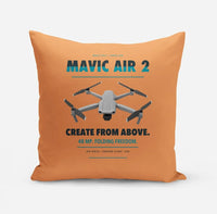 Thumbnail for DJI Mavic Air 2 design on orange pillow