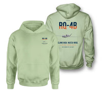 Thumbnail for RQ-4B Global Hawk design on light green double-side hoodie, double-side print