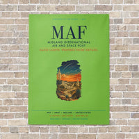 Thumbnail for Midland International Air and Space Port MAF vertical canvas print - no frame - light green background