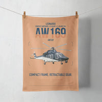 Thumbnail for Leonardo AW169 design on orange towel