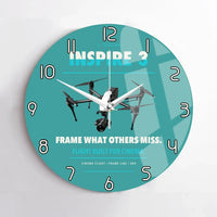 Thumbnail for DJI Inspire 3 design on turquoise no frame wall clock