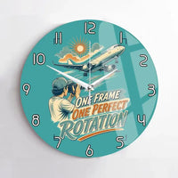 Thumbnail for One Frame One Perfect Rotation design on turquoise no frame wall clock