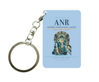Thumbnail for Antwerp International Airport (ANR) design on light blue key chain