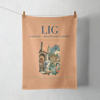 Thumbnail for Limoges – Bellegarde Airport (LIG) design on orange towel