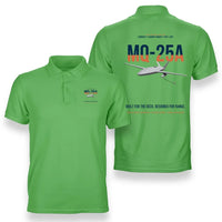 Thumbnail for MQ-25A STINGRAY design on light green double-side polo t-shirt, double-side print