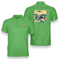 Thumbnail for VINTAGE G4523 - The Snow Clearance Crew - Double-Side Polo T-Shirt design on lightgreen