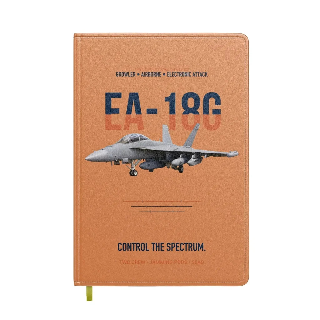 EA-18G Growler Control The Spectrum design on orange notebook